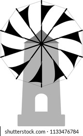 traditional greek island windmill vector isolated