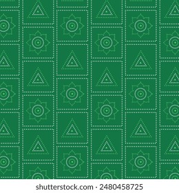 Diseño tradicional del patrón de Bandhani verde