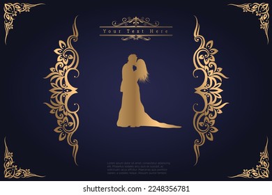 Traditional greeting card design template. luxury greeting car design 