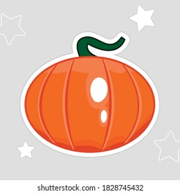 Traditional halloween faceless isolated pumpkin