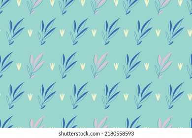 Traditional hand drawn floral pattern. Seamless design for wallpaper, wrapping paper, background, fabric. Vector seamless pattern with decorative flowers. Asian art style vector illustration.