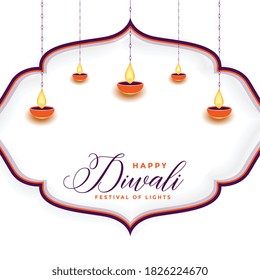 traditional happy diwali festival background design vector