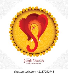 Traditional happy ganesh chaturthi festival celebration background