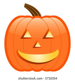 Traditional Happy Jack-O-Lantern; perfect for Halloween projects