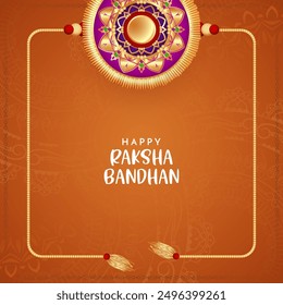 Traditional Happy Raksha Bandhan Indian festival background design vector