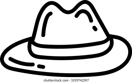 Traditional hat, illustration, vector on white background.