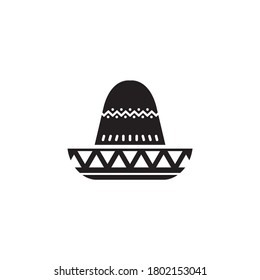 Traditional hat of Mexico. Logo design vector template