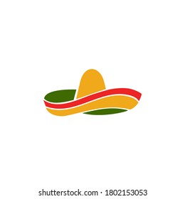 Traditional hat of Mexico. Logo design vector template