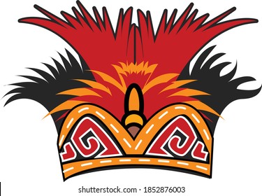 Traditional Hat from Papua Indonesia, Illustration vector wildlife