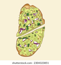 Traditional healthy snack Avocado toast