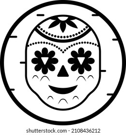 Traditional Hispanic Mask Vector color Icon Design, Mexican mask folk art concept, Mexican culture symbol, Mexico Customs and Traditions Sign, Cinco De mayo stock illustration