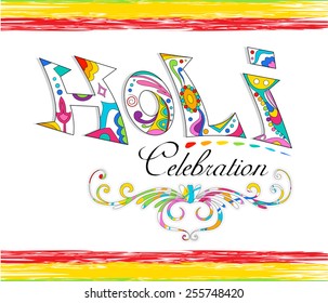 Traditional Holi background of India in vector