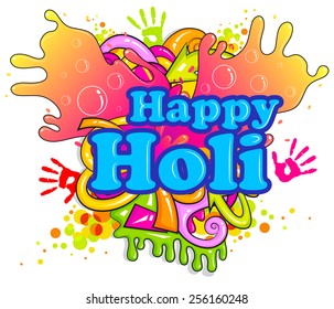 Traditional Holi background of India in vector