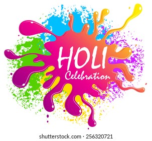 Traditional Holi background of India in vector