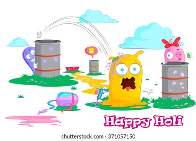 Traditional Holi background of India in vector