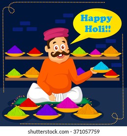 Traditional Holi background of India in vector