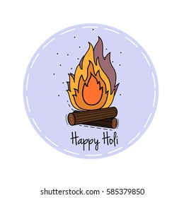 Traditional Holi sticker or background of India in vector 