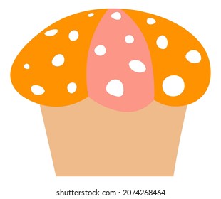 Traditional holiday cake with sweet flavor, isolated easter bread with icing on top. Celebration of during spring season, orthodox culture and christian heritage. Vector in flat style illustration