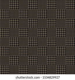 Traditional houndstooth checkered plaid vector pattern 
