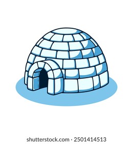 traditional house igloo eskimo vector illustration template design