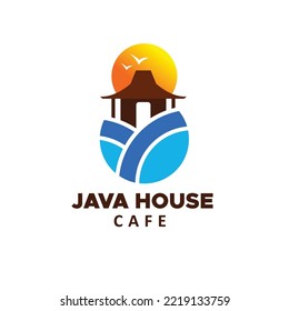 traditional house logo vector design