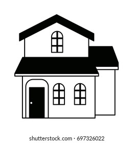 traditional house swiss architecture style isolated on white background