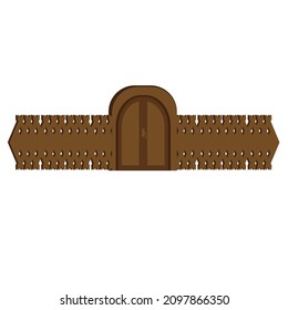 Traditional House Wooden Gate For Animation 2d, 3d, Iklan, Cartoon