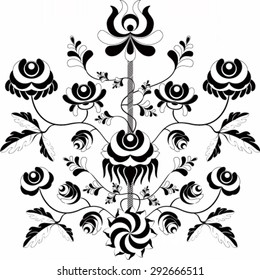 Traditional hungarian floral pattern - vector illustration.