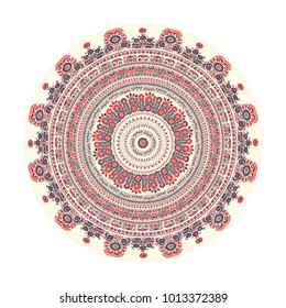 Traditional Hungarian round decorative element, vector.