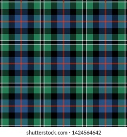 The Traditional Hunting Ancient Tartan of the Scottish Clan Rose. Diagonal cell, seamless pattern for fabric, kilts, skirts, plaids
