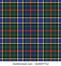 The Traditional Hunting Modern Tartan of the Scottish Clan Ogilvie. Seamless pattern for fabric, kilts, skirts, plaids