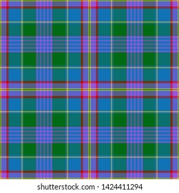 The Traditional Hunting Tartan of the Scottish Clan Pitcairn. Seamless pattern for fabric, kilts, skirts, plaids