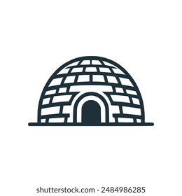 traditional igloo house logo vector illustration template design