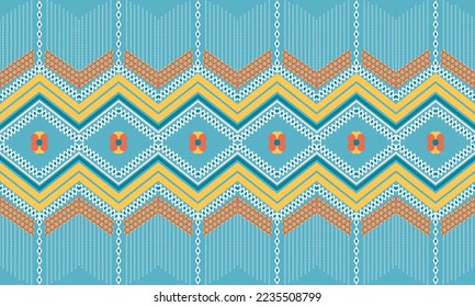 Traditional ikat Aztec print fabric Seamless pattern. Tribal art Aztec style design for print fabric paper rug dress fashion 