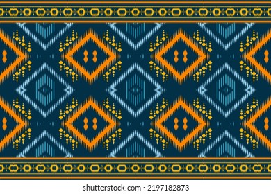 Ikat Diamond tradicional diseño de patrón de repetición ininterrumpido Vector Image. Perfecto para el diseño textil. Ilustración de producto textil artesanal, de línea y étnico. Uso de la industria de la moda