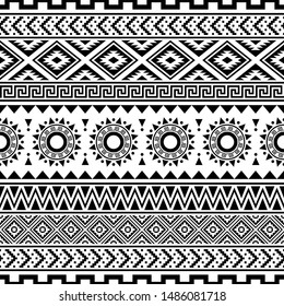 Traditional Ethnic Pattern Aztec Design Black Stock Vector (Royalty ...