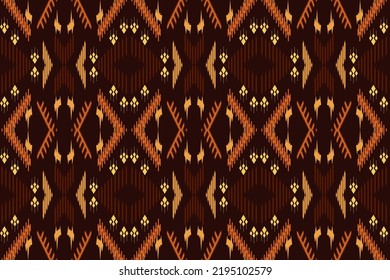 patrón tradicional de ikat patrones geométricos de bordado étnico En el estilo tribal nativo de Ikat, que es bordado mexicano. Ornamentos aztecos de Navajo Tejidos impresos, fondo, alfombras, alfombras, 
