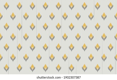 Traditional Ikat seamless pattern design. Design for carpet, wallpaper, clothing, wrapping, batik, fabric, Vector illustration embroidery style in Ethnic themes.