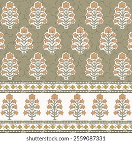 Traditional Indian Batik pattern. Ajrakh print pattern, block print pattern, Indian Traditional art, fashion motif. EPS file format.