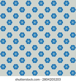 Traditional Indian block style featuring tiny scattered petals on grey perfect for rustic bedding, upholstery, and vintage wallcoverings.