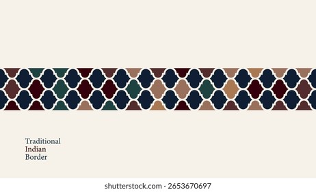 Traditionelle indische Grenze Luxus Vektor nahtlose Muster. Ornament, Traditionelle, Ethnische, Arabische, Türkische, Indische Motive. Ideal für Stoff und Textilien, Tapeten, Verpackungsdesign oder jede gewünschte Idee.