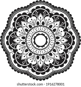 Patrón tradicional de Mandala circular hindú
