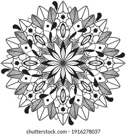 Traditional Indian Circular Mandala Pattern