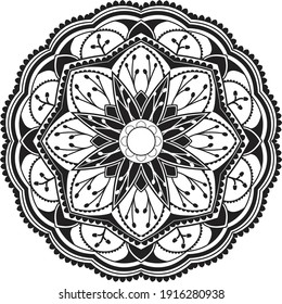 Traditional Indian Circular Mandala Pattern