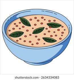 Traditional Indian dish soup icon. Vector illustration for web design, isolated on white, perfect for cuisine and cultural food projects.