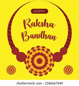 Traditional Indian festival happy Raksha Bandhan banner template.
