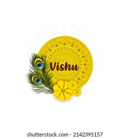 Traditional Indian Festival Happy Vishu Celebrated in Kerala India.