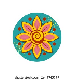 O tradicional festival indiano de luzes Diwali. Conjunto de atributos para decoração festiva. Ilustração vetorial. Em um estilo plano em um fundo branco.