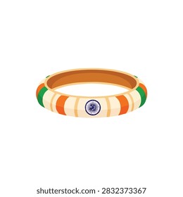 Traditional Indian flag theme bangle with Ashoka Chakra for national holiday celebrations