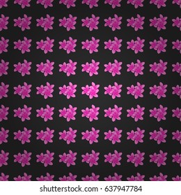 Traditional Indian floral seamless pattern with motley plumeria flowers on a gray background. Vector illustration.